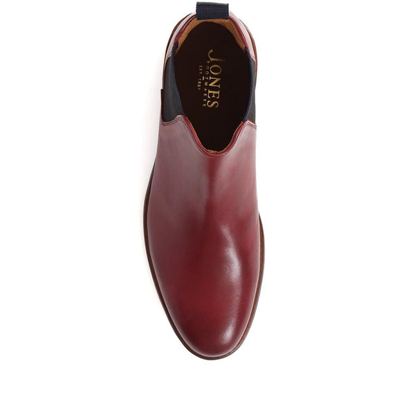 Jones Bootmaker Men's Bayridge Leather Chelsea Boots - Burgundy