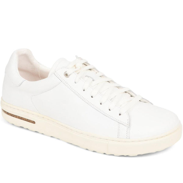 jones bootmaker Men's Bend Low Leather Trainers - White