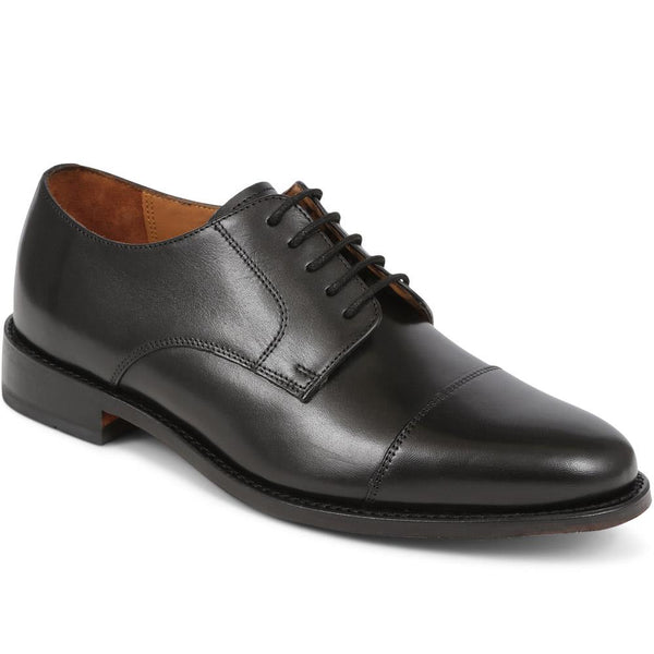 jones bootmaker Men's Bennett Leather Derby Shoes - Black