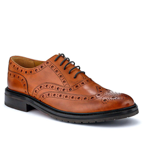 jones bootmaker Men's Bertie Oxford Men's Brogues - British Tan