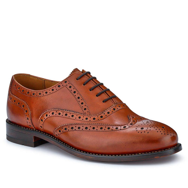 jones bootmaker Men's Braxton Leather Brogues - British Tan