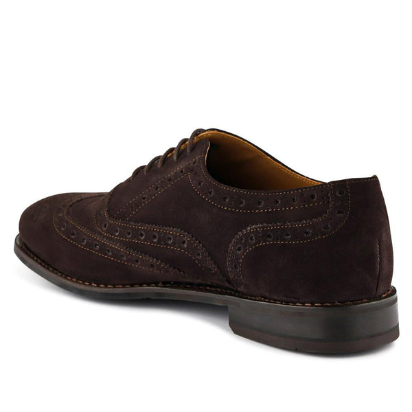 Jones Bootmaker Men's Braxton Leather Brogues - Dark Brown Suede