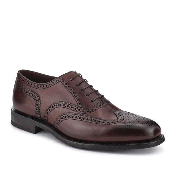 jones bootmaker Men's Buckingham Wide-Fit Leather Brogues - Dark Brown