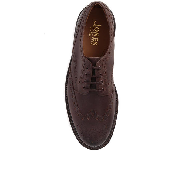 Jones Bootmaker Men's Bushwick Goodyear Welted Leather Brogues - Espresso