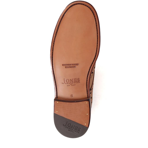 Jones Bootmaker Men's Bushwick Goodyear Welted Leather Brogues - Tan