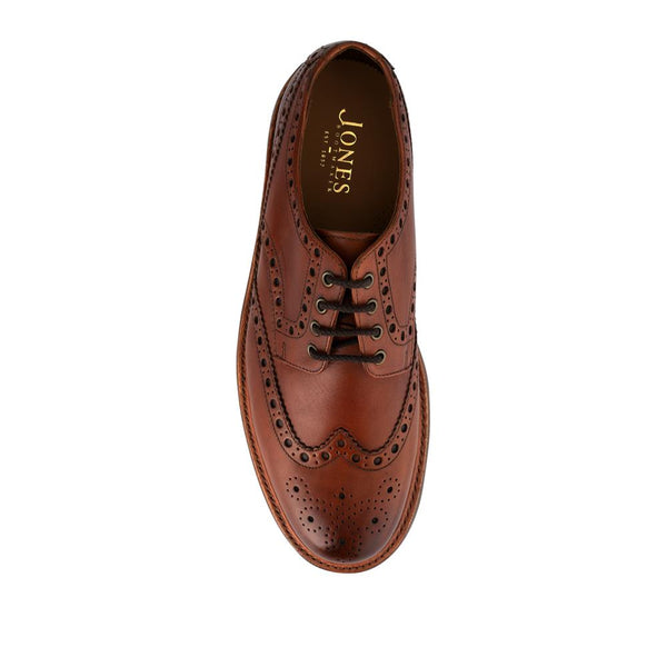 Jones Bootmaker Men's Bushwick1 Leather Brogues - British Tan