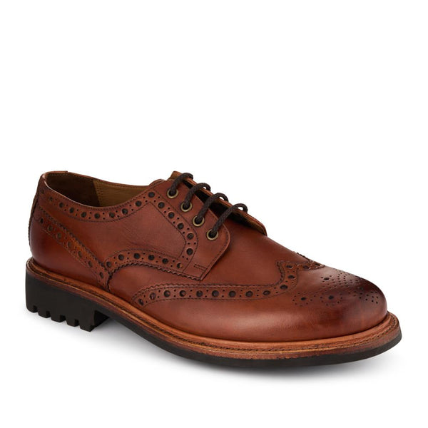 jones bootmaker Men's Bushwick1 Leather Brogues - British Tan