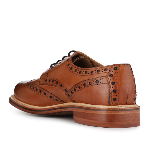 Jones Bootmaker Men's Bushwick1 Leather Brogues - Tan