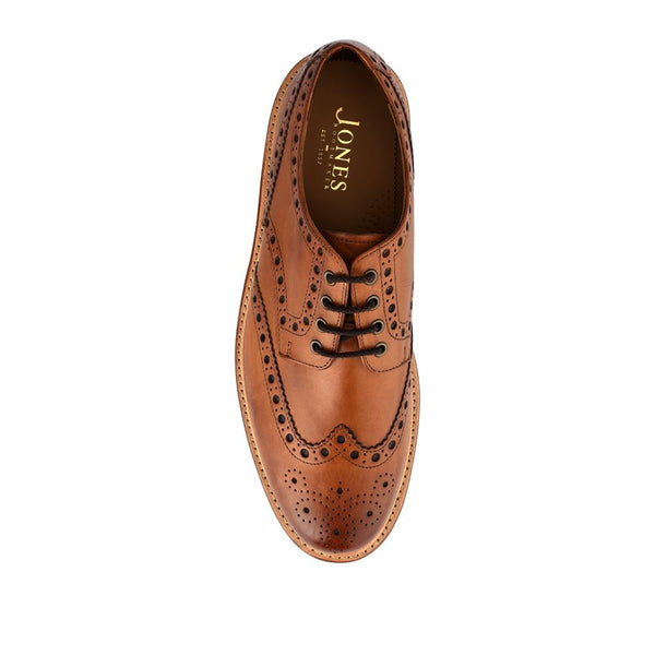 Jones Bootmaker Men's Bushwick1 Leather Brogues - Tan