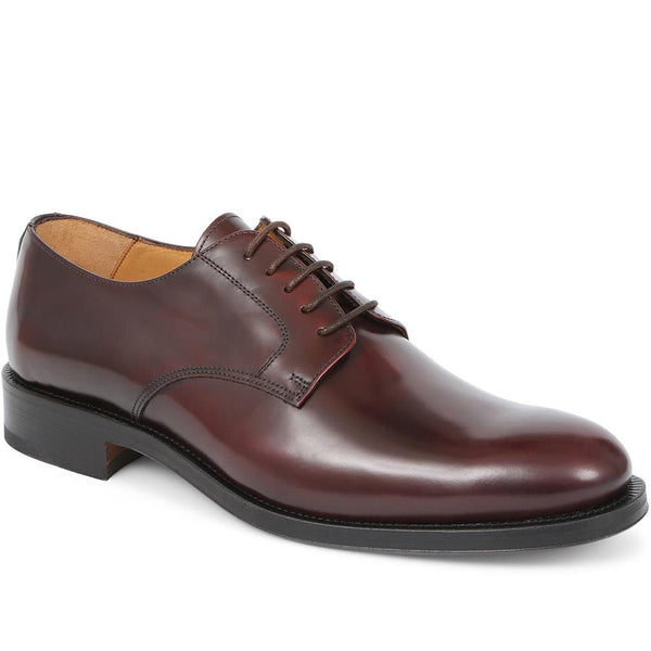 jones bootmaker Men's Cambridge Leather Polished Derby Shoes - Burgundy