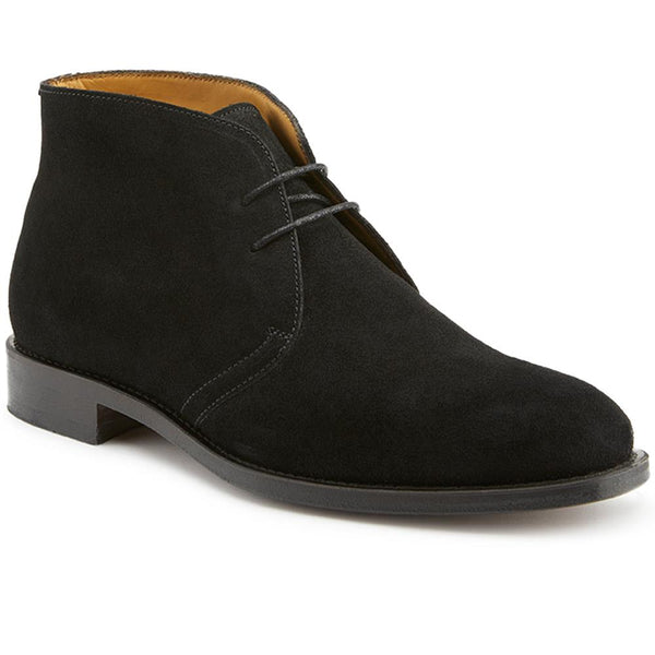 jones bootmaker Men's Campbell Suede Desert Boots - Black Suede