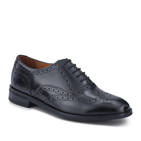 jones bootmaker Men's Cannock Blake-Stitched Leather Brogues - Black