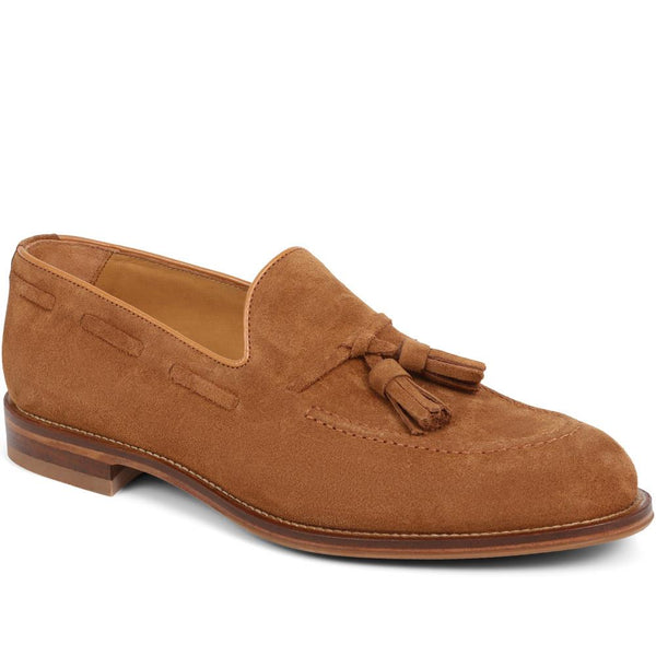jones bootmaker Men's Cannon Street Handmade Men's Loafers - Tan Suede