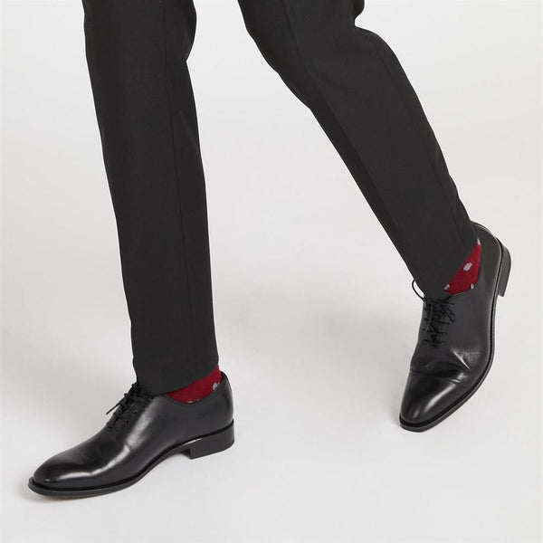 Jones Bootmaker Men's Caspian Wholecut Oxford Leather Shoes - Black