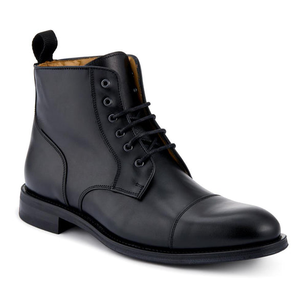 jones bootmaker Men's Chalkwell Smart Leather Lace-Up Boots - Black