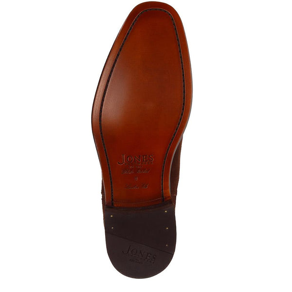 Jones Bootmaker Men's Cheltenham Handmade Chelsea Boots - Dark Brown Suede