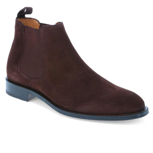 jones bootmaker Men's Cheltenham Handmade Chelsea Boots - Dark Brown Suede
