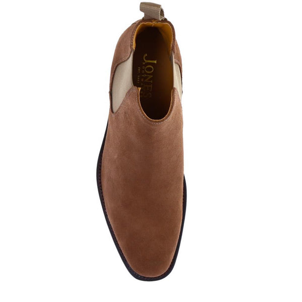Jones Bootmaker Men's Cheltenham Handmade Chelsea Boots - Taupe Suede