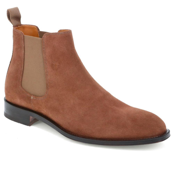 jones bootmaker Men's Cheltenham Handmade Chelsea Boots - Taupe Suede