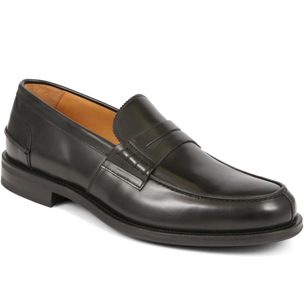 jones bootmaker Men's Chorleywood2 Leather Penny Loafers - Black
