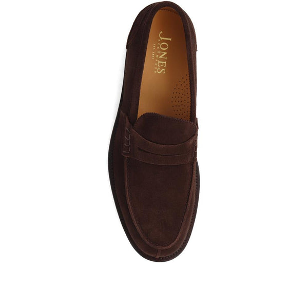Jones Bootmaker Men's Chorleywood2 Leather Penny Loafers - Brown Suede