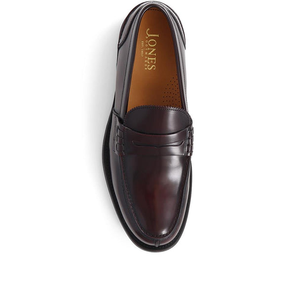 Jones Bootmaker Men's Chorleywood2 Leather Penny Loafers - Burgundy