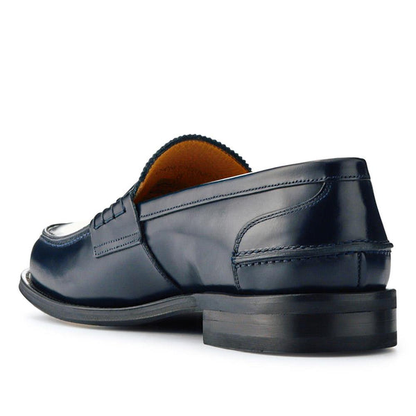 Jones Bootmaker Men's Chorleywood2 Leather Penny Loafers - Navy