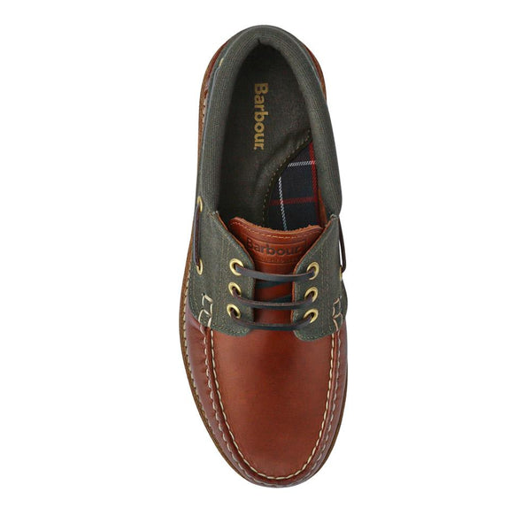 Jones Bootmaker Men's Chunky-Soled Laced Moccasins - Dark Tan