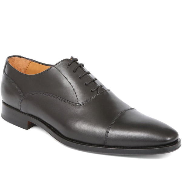 jones bootmaker Men's Cologne Leather Oxford Shoes - Black