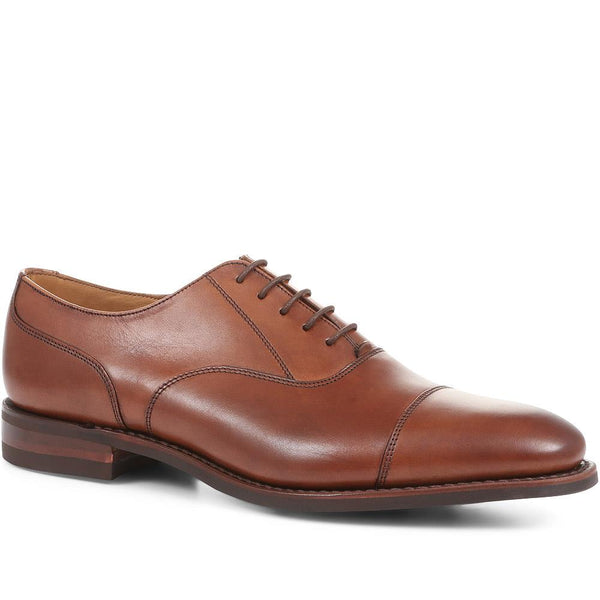 jones bootmaker Men's Comanche Wide Fit Goodyear Welted Leather Oxford S - Brown