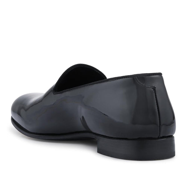 Jones Bootmaker Men's Conley Smart Leather Slip-On Shoes - Black Patent