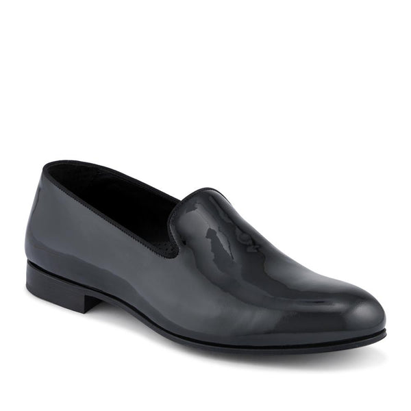jones bootmaker Men's Conley Smart Leather Slip-On Shoes - Black Patent