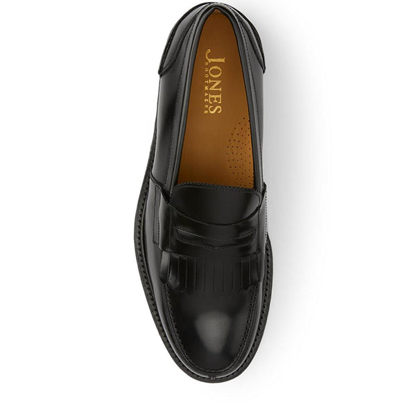 Jones Bootmaker Men's Conrad Leather Loafers - Black Polished