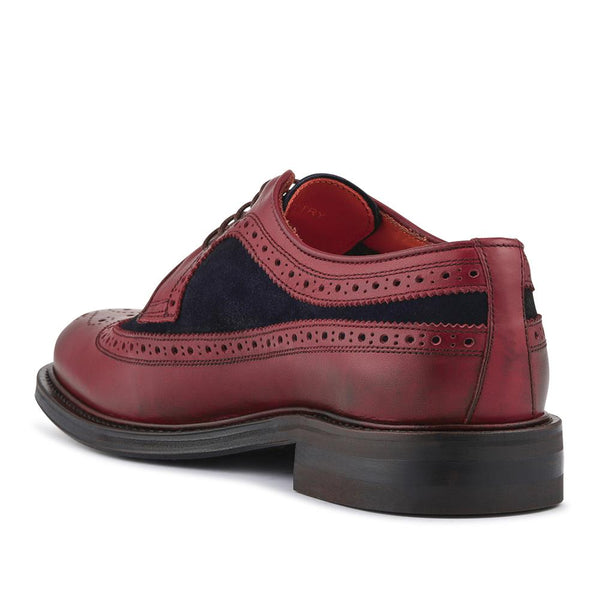 Jones Bootmaker Men's Coventry Smart Leather Shoes - Burgundy-Navy