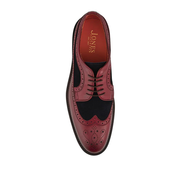 Jones Bootmaker Men's Coventry Smart Leather Shoes - Burgundy-Navy