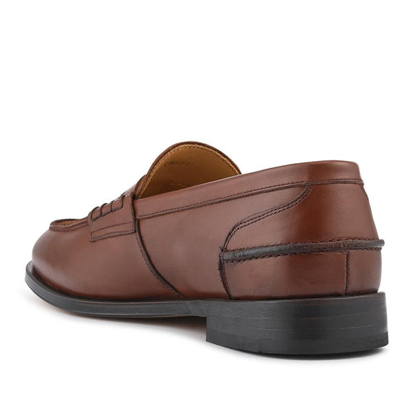 Jones Bootmaker Men's Creed Smart Leather Slip-Ons - Brown Multi