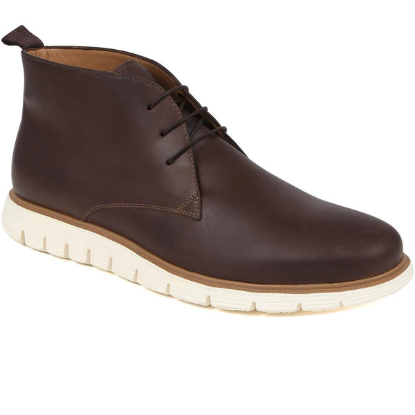 jones bootmaker Men's Daemon Leather Chukka Boots - Brown Nubuck