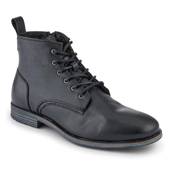 jones bootmaker Men's Dalias Leather Ankle Boots - Black