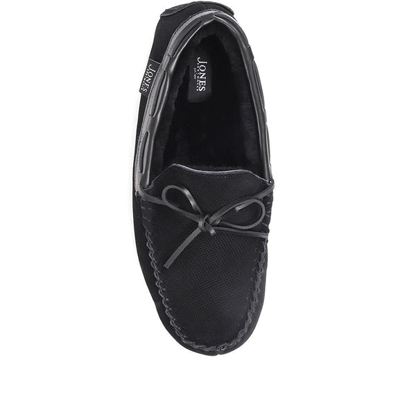 Jones Bootmaker Men's Dallas Sheepskin Lined Slippers - Black
