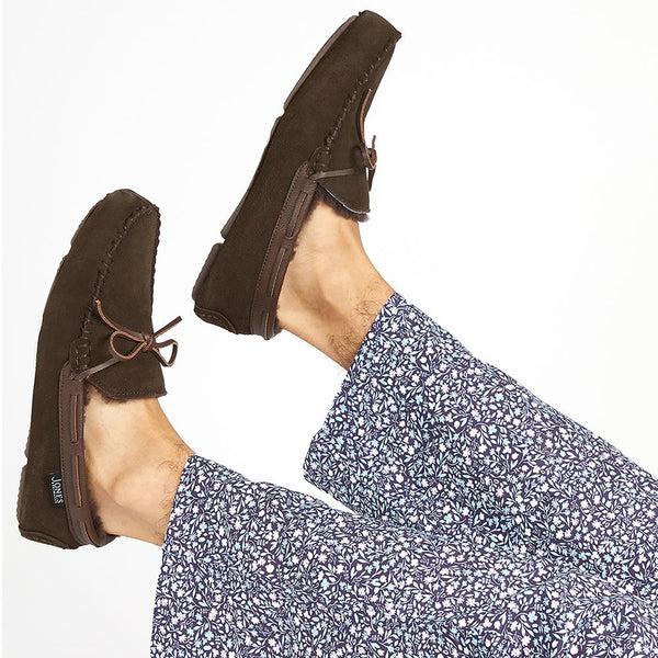 Jones Bootmaker Men's Dallas Sheepskin Lined Slippers - Brown