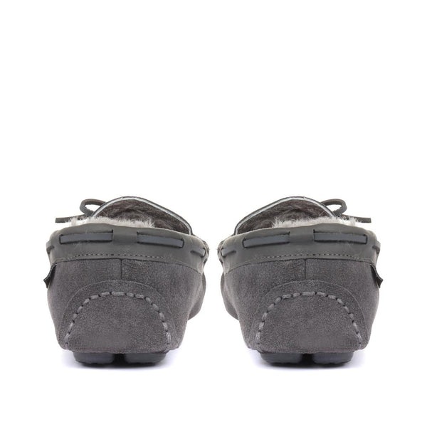 Jones Bootmaker Men's Dallas Sheepskin Lined Slippers - Charcoal