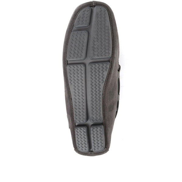 Jones Bootmaker Men's Dallas Sheepskin Lined Slippers - Charcoal