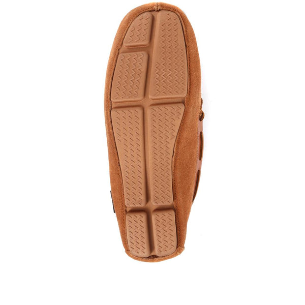 Jones Bootmaker Men's Dallas Sheepskin Lined Slippers - Chestnut