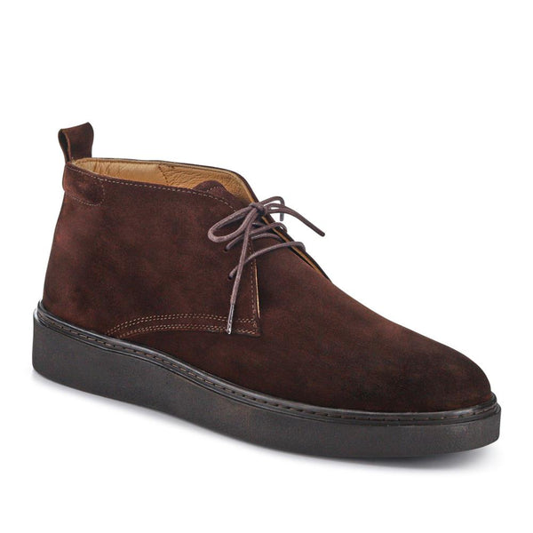 jones bootmaker Men's Dane Leather Lace-Up Boots - Brown Suede