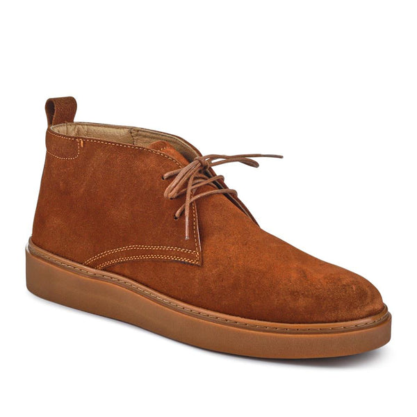 jones bootmaker Men's Dane Leather Lace-Up Boots - Tan Suede