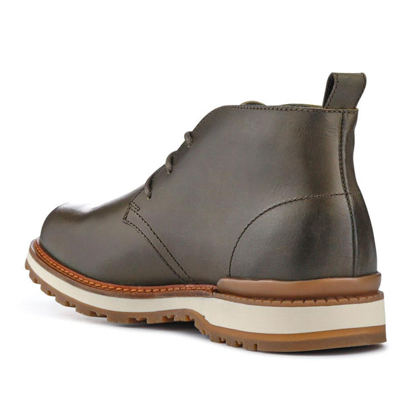 Jones Bootmaker Men's Darrel Grippy Leather Ankle Boots - Olive