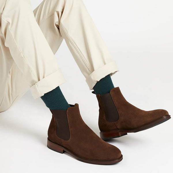 Jones Bootmaker Men's Deakin Chelsea Boots - Brown Suede