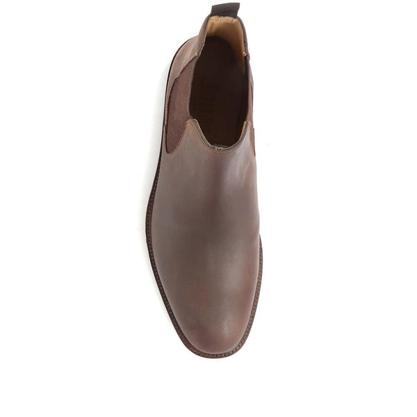 Jones Bootmaker Men's Debden Oiled Nubuck Leather Chelsea Boots - Brown Nubuck