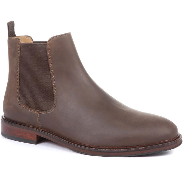 jones bootmaker Men's Debden Oiled Nubuck Leather Chelsea Boots - Brown Nubuck