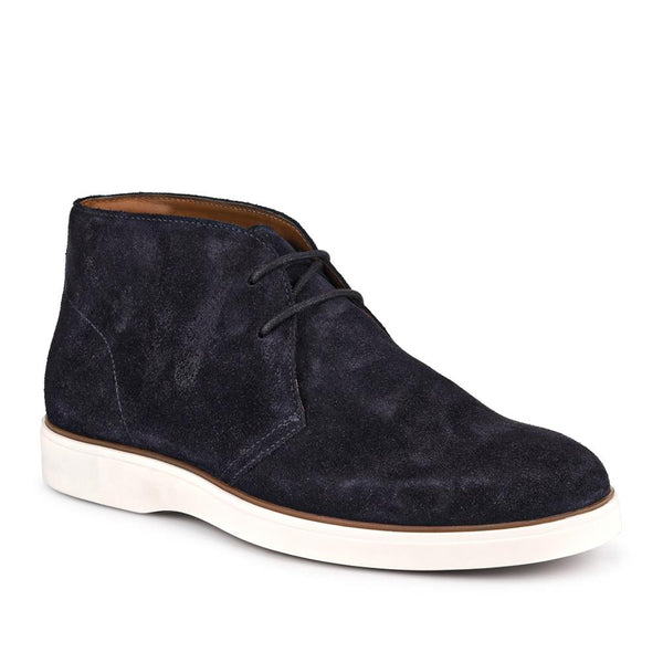 jones bootmaker Men's Demetrio Suede Leather Boots - Navy Suede